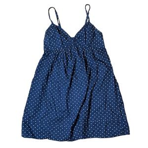 Mercer & Madison Intimates Blue And White Polka Dot Sleep Top Size Medium